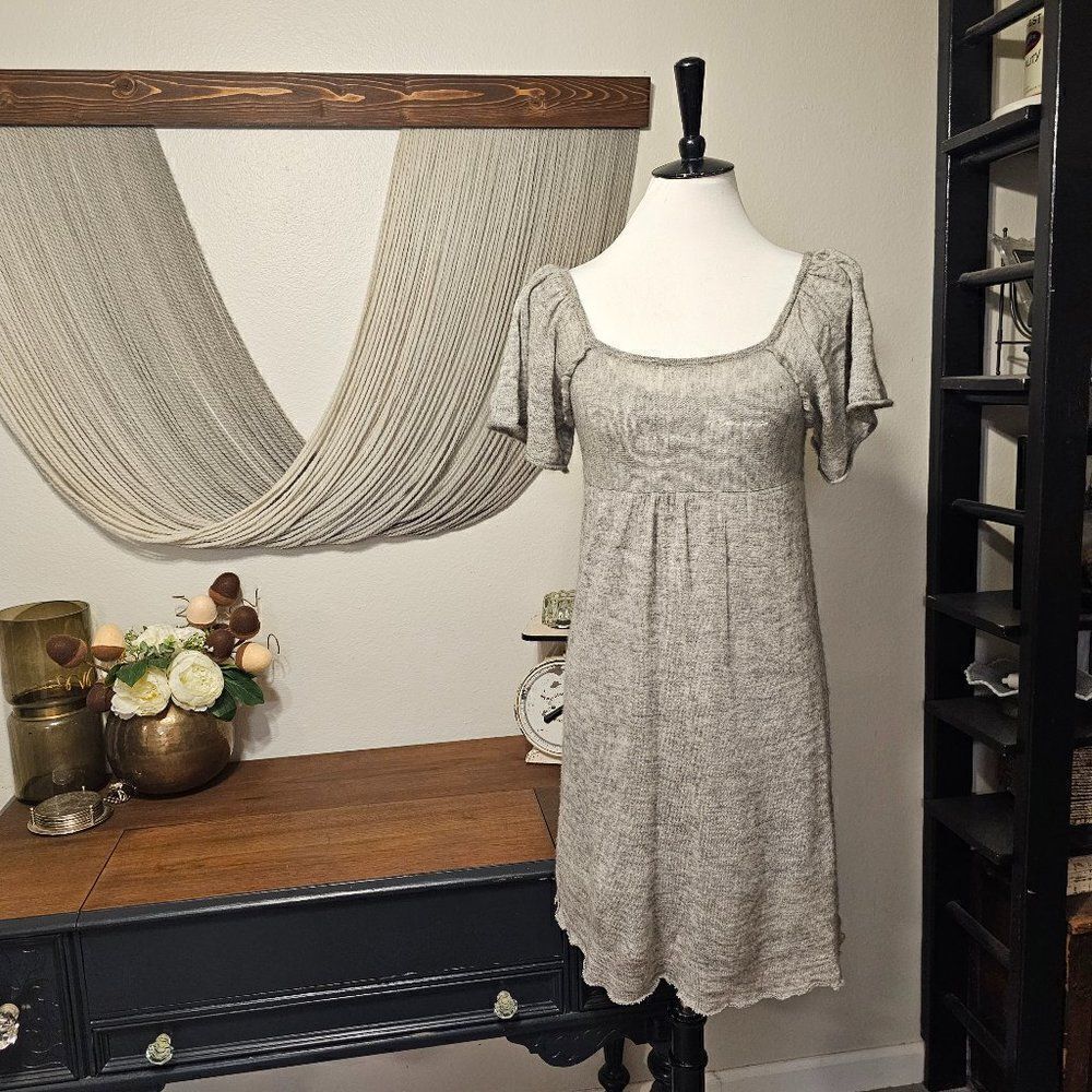 Anthro-Moth Wool Blend Cap Sleeve Dress Sz S